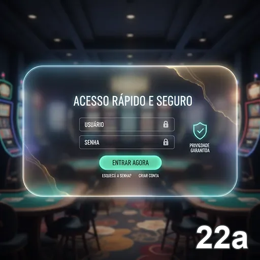 Tela de login do 22a com foco em acesso seguro.
