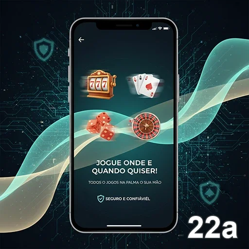 Tela do aplicativo 22a mostrando jogos de cassino.
