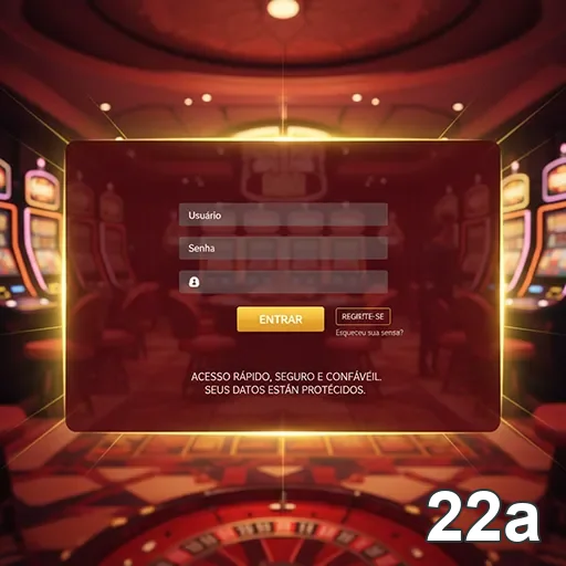 Tela de login no site 22a mostrando acesso à conta.