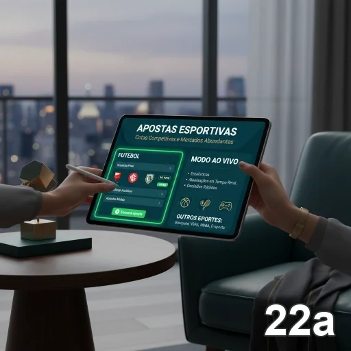 Usuário explorando promoções de apostas esportivas na 22a.