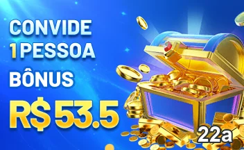Imagem da 22a com baú de prêmios destacando bônus de R$53,5.