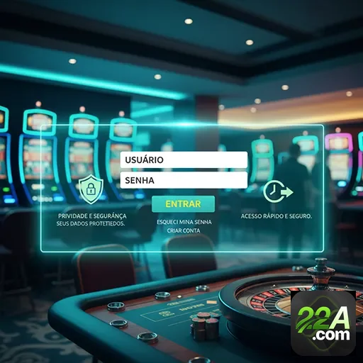 Usuário acessando cassino online 22a com segurança