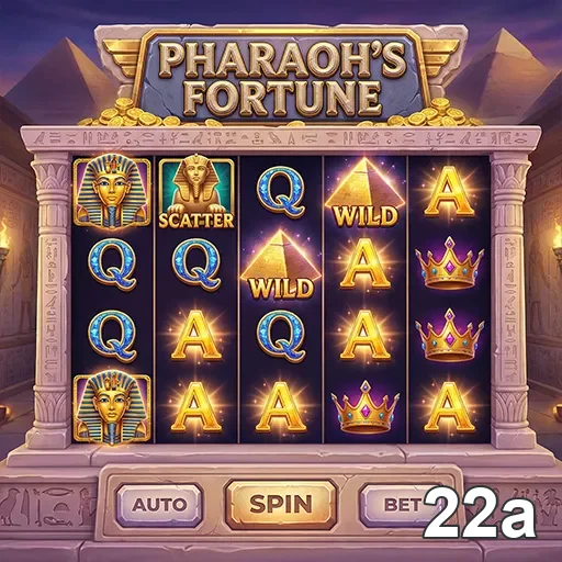 Slot 'Pharaoh's Fortune' do site 22a com símbolos e recursos