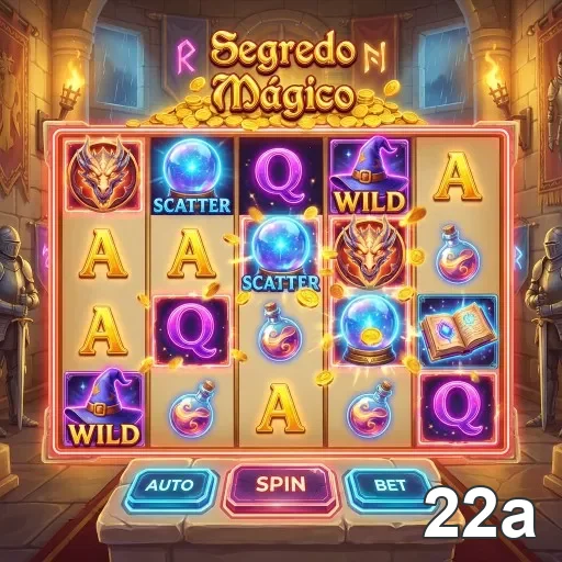 Tela de jogo do caça-níqueis Segredo Mágico na 22a.