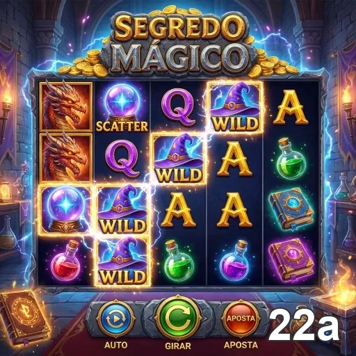 Tela do jogo 'Segredo Mágico' da 22a em dispositivos móveis.