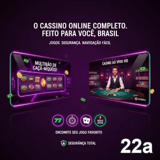 Ilustração dos serviços VIP da 22a com cassino ao vivo.