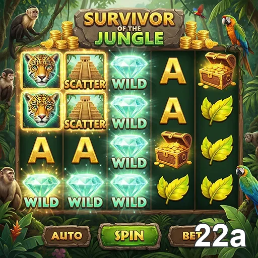 Tela da plataforma 22a mostrando jogo Survivor of the Jungle.